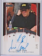 2010 Razor Poker Jamie Gold Favorite Hand Signatures On-Card Auto /5 #FHS-22