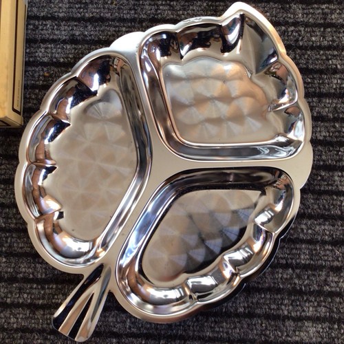 Leaf Shaped Metal Dishes x 3 Vintage 2 New In Box - Picture 9 of 13