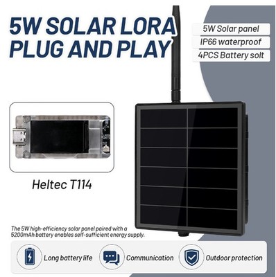 Solar LoRa Heltec T114 GPS Module Meshtastic GNSS Tracker nRF52480 SX1262 WiFi