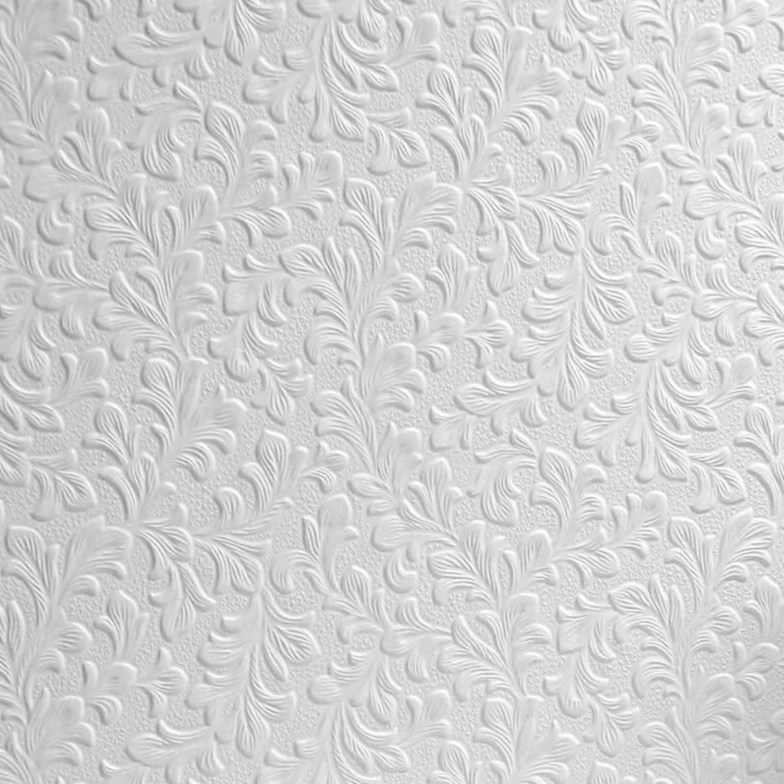 White Textured Paintable Wallpaper Original Wilton Floral Anaglypta RD314