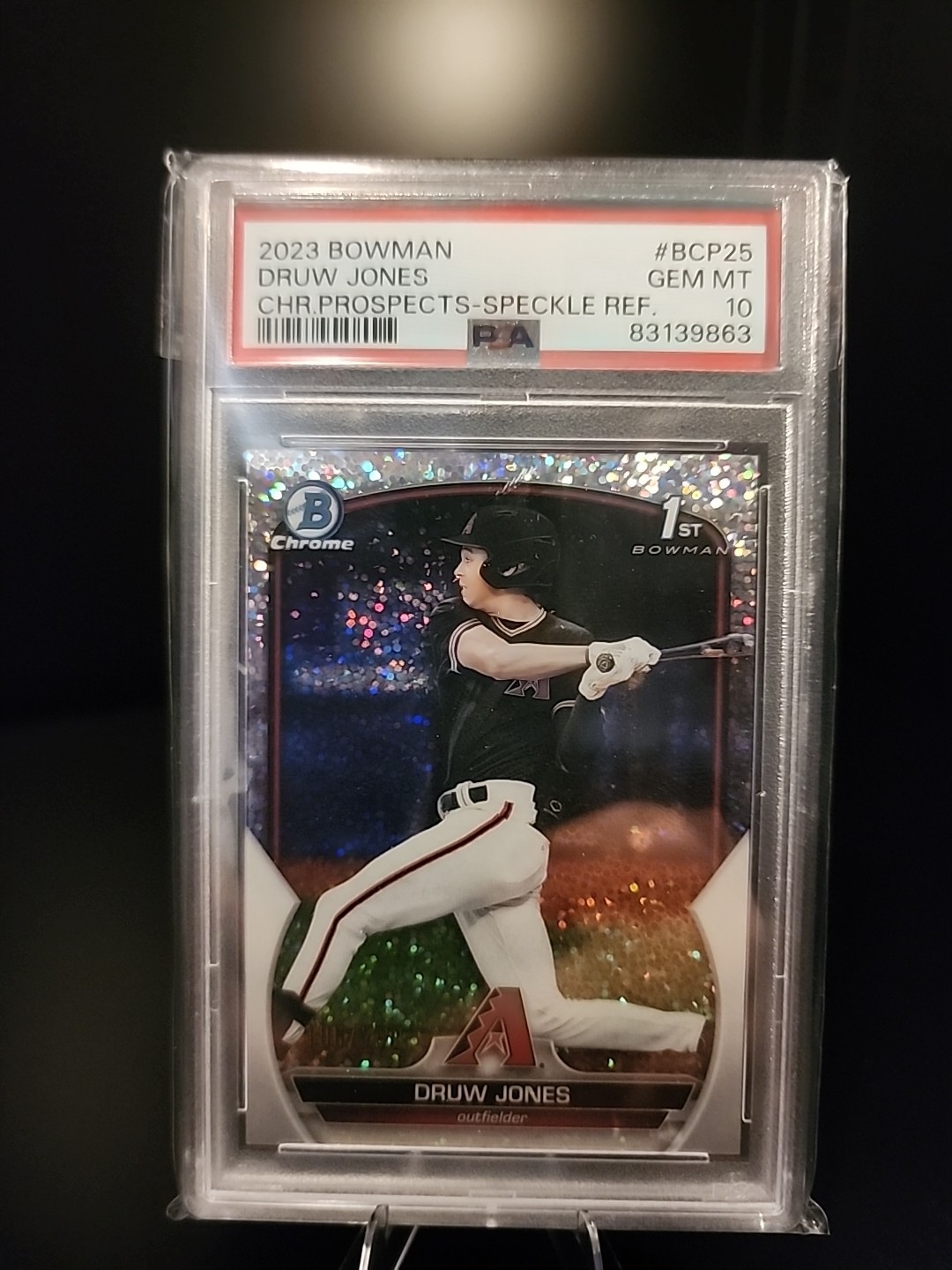 2023 Bowman - Chrome Prospects Druw Jones #BCP-25 Speckle Refractor /299 (RC)