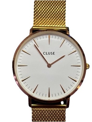 CLUSE CL18112 Unisex La Boheme White/Rose Gold Mesh Watch RRP $169