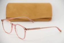 NEW GARRETT LEIGHT CALIFORNIA KINNEY BIO R CLEAR PINK AUTHENTIC EYEGLASSES 49-21