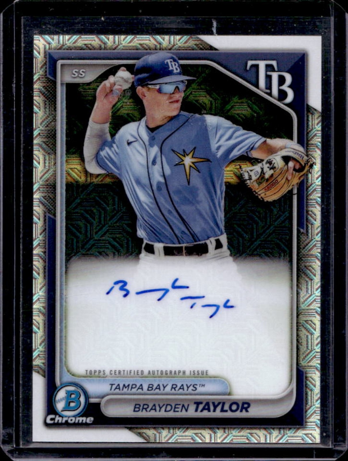 2024 Bowman Mega Box Brayden Taylor Prospect Auto Refractor #BMA-BT Rays