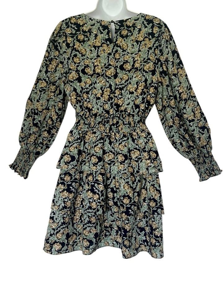 Mini Robe Imprimée Florale Smockée Entro - Taille L - Multicolore - Neuf Sans étiquettes