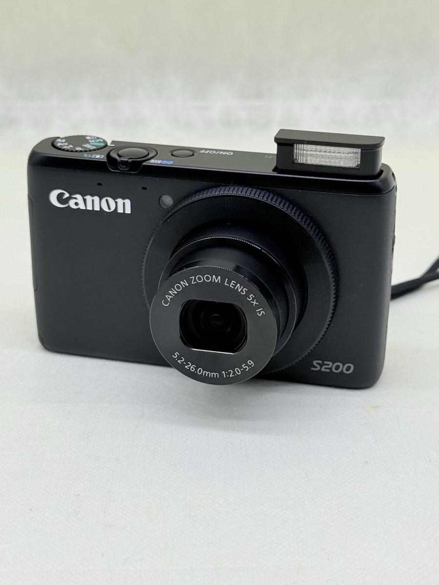N MINT Canon PowerShot S200 Black 10.1 MP Digital Camera