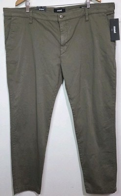 NEW Mavi Jeans Men 44X32 Edward Dusty Olive Twill Slim Straight Denim Stretch