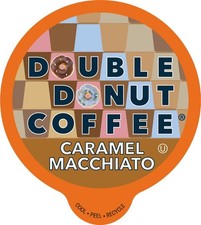 Double Donut Medium Roast Caramel Macchiato Coffee Pods, 24 Count for Keurig