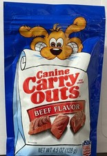 Canine Carry Outs Beef Flavor Dog Treats, 4.5-oz bag 2 Pack 