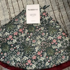 Morris  Co Christmas Tree Skirt Red Green Hyacinth 60  Round 