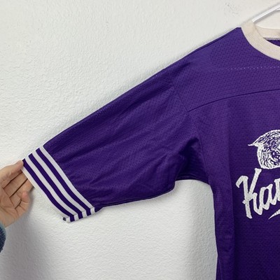 ARTEX ヴィンテージ　フットボールtシャツ USA製 サイズL パープル Vintage Artex Kansas State Wildcats Retro Mesh Football Jersey T