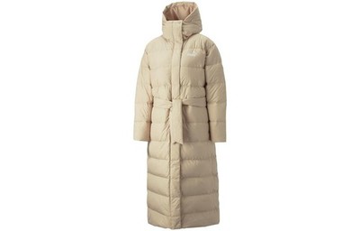 PUMA Logo Print Hooded Down Jacket