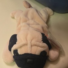 Ty Beanie Babies Pugsly 1996 Retired Original Plush Dog with Tags