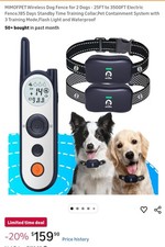 MIMOFPET Wireless Dog Fence for 2 Dogs - 25FT to 3500FT Electric Fence,185 Days