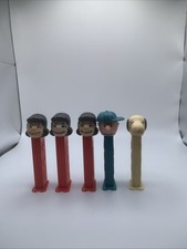 Vintage Lot Of 5 Pez Dispensers Charlie Brown Snoopy Lucy