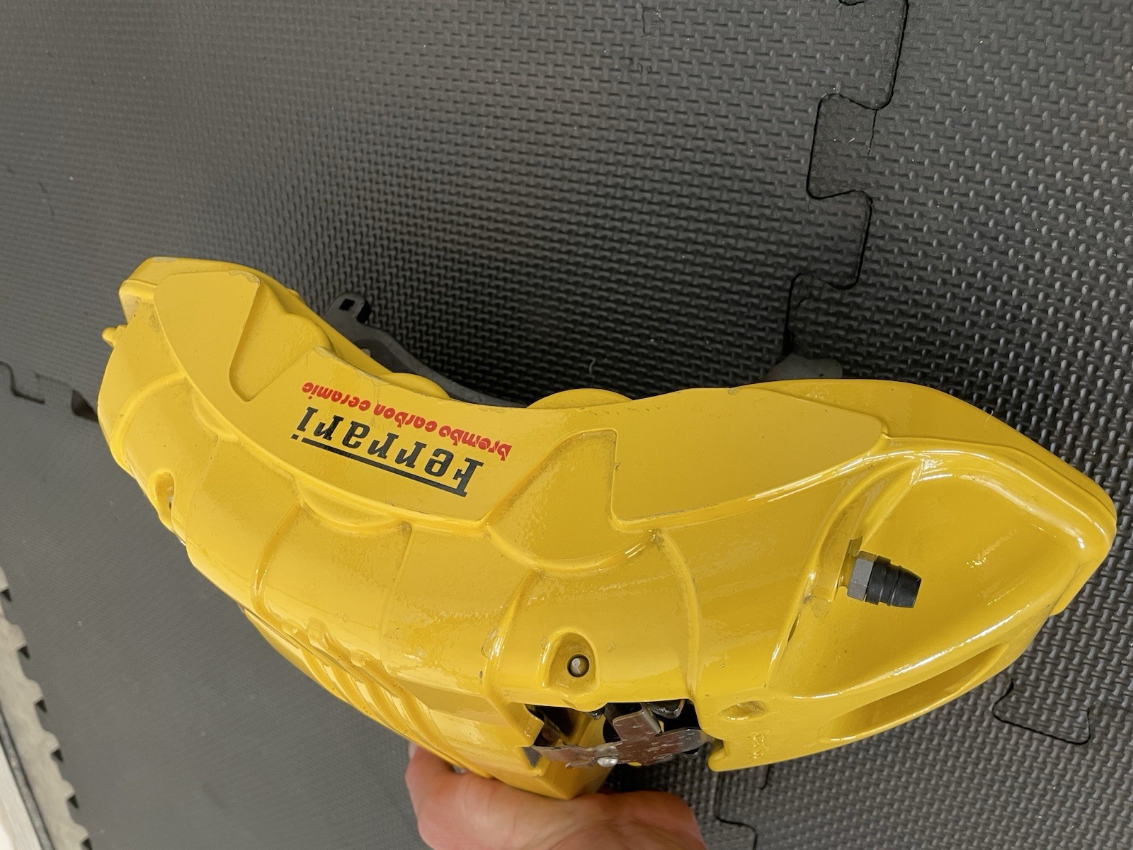 Ferrari 296 GTB LH Left Front Brake Caliper Yellow Used OEM Comes With Pads