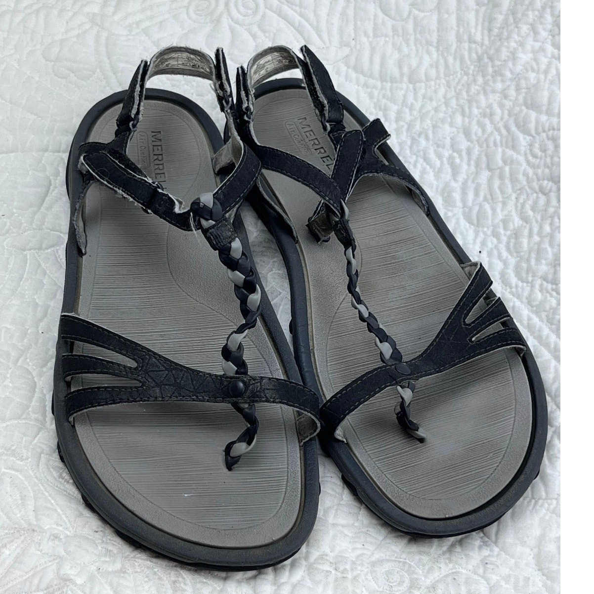 Sandali estivi Merrell donna cinturino grigio spiaggia vacanze taglia 8 Ottime condizioni!
