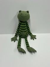 FREDRICK FROG Jellycat London Plush Green Striped Floppy Long Arms Legs Toy 16"