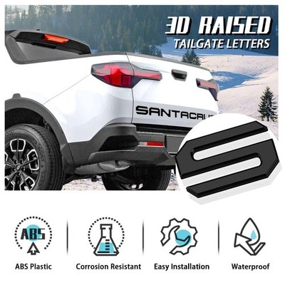 Red Raised Tailgate Letter Inserts For Hyundai Santa Cruz – 2022-2025, US Made