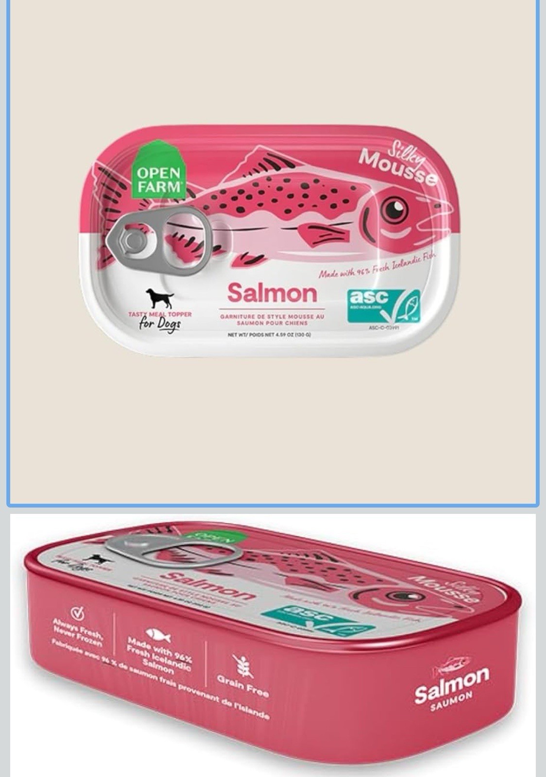 Topper, Grain Free, Salmon, 4.59oz Cans (pack Of 12)