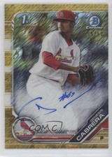 2019 Bowman Gold Shimmer Refractor 15/50 Genesis Cabrera #CPA-GCA Auto 0k9w