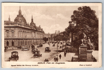c1920s Berlin Platz am Zeughaus Germany Armoury Museum Antique Postcard