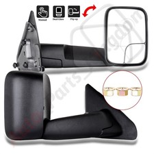 Pair Black Manual Tow Mirrors For 03-08 Dodge Ram 1500 2500 3500 Side View Pair Black Manual Tow Mirrors For 03-08 Dodge Ram 1500 2500 3500 Side View