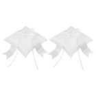 2 Pcs Wedding Ring Pillow Bearer Holder Bowknot Ceremony Cushion