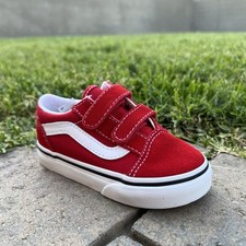 Vans Baby shoes Old Skool V Red Suede Leather