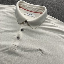 MENS TOMMY BAHAMA ISLAND ZONE SHORT SLEEVE BEIGE MARLIN POLO SHIRT SIZE 2XL XXL