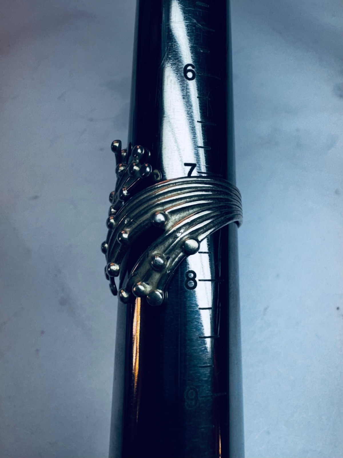 925 Sterling Silver Adjustable Wrap Ring Size 7.5… - image 7