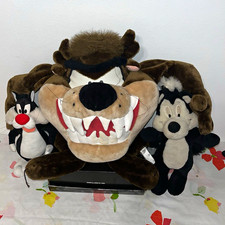 Warner Bros. Looney Tunes Plush Lot Taz Sylvester Pepe Le Pew Large 1999 Vintage