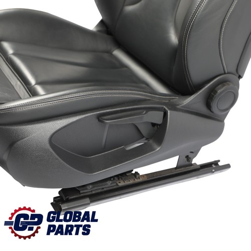 Audi A3 S3 8V 3 Door Seat Front Heated Leather Soul Black Silver Left N/S - Picture 6 of 14