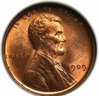 1909 VDB LINCOLN WHEAT CENT NGC MS 64 RED BROWN PREDOMINATELY RED WITH SOME