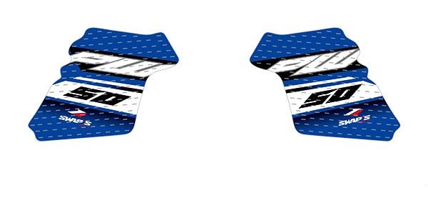 Rénovation Yamaha PW50 kit décoration bleu pour plastiques rayés