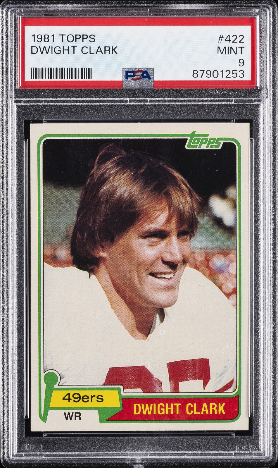 1981 TOPPS #422 DWIGHT CLARK ROOKIE RC PSA 9