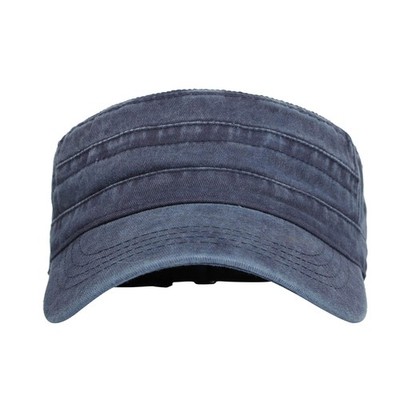 WITHMOONS Flat Top Washed Baseball Cap Military Style Cadet One Size, Navy