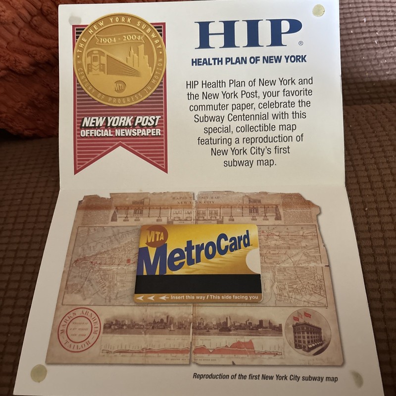 HIP New York Post Metrocard Map Opens Up Inside Paper Holder