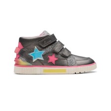 Image of Clarks Oslo Play Kids Trainers- Gun Metal Style- RRP £50