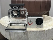 Monster Digital Action Camera White HD Sports Cam w/ Clear Waterproof Housing