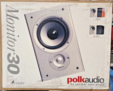 Pair of Polk Audio Monitor 30 Series Bookshelf Speakers Black Silver - In Box