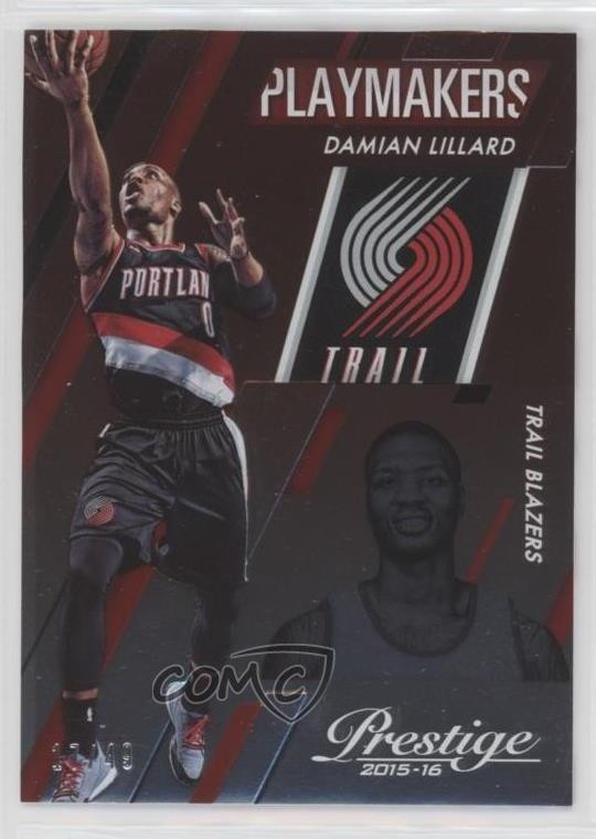 2015-16 Panini Prestige Playmakers Bronze 17/49 Damian Lillard #7 x3y