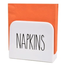 Heartland Home Porcelain White Napkin Holder. Large Napkin Dispenser for Cock...