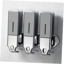 No-Drill 3 Pack 500ml Wall Mounted Soap Dispenser for Bathroom and Grey-2