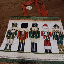 Michel Design Works Christmas Nutcracker Tote Bag 17"x14"x7"  NWT