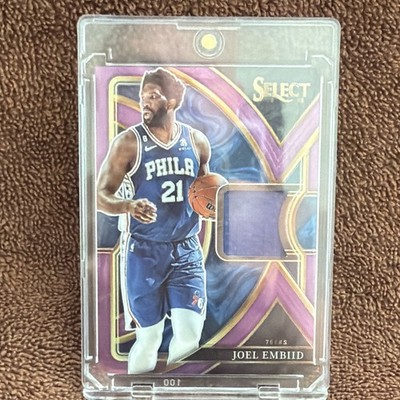 Panini Select 2022-23 Selective Swatches Joel Embiid 76ers Purple Prizm /99