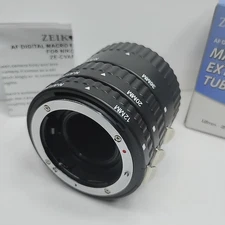 Zeikos AF Digital Macro Extension Tube Set (3tubes) For Nikon DSLR/Film Cameras 