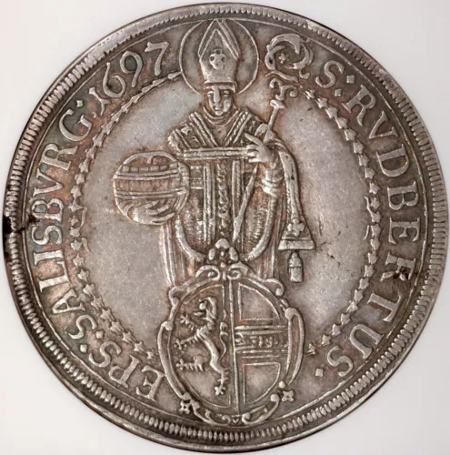 1697 AUSTRIA SALZBURG DAV-3510, DAV 1234, THALER, KM 282, NGC AU 53