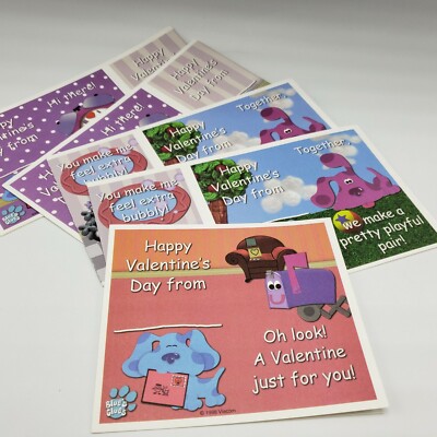 Blues Clues Valentines 22 1998 Viacom Valentine Day Cards