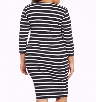 Torrid Striped Ribbed Bodycon Dress White Black 0X Large 12 0 #44326 | eBay Torrid Striped Ribbed Bodycon Dress White Black 0X Large 12 0 #44326 | eBay